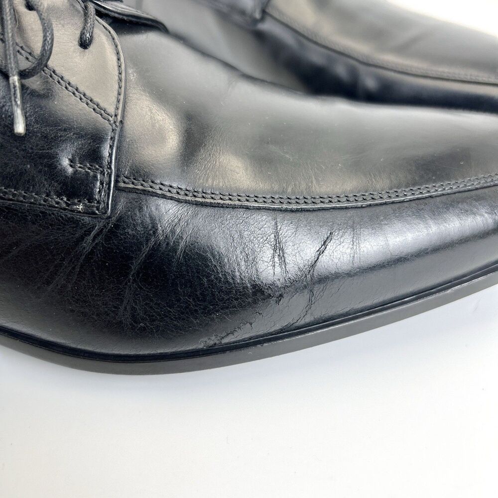 Santoni Pritchard Dress Shoes Mens Sz 9 D Apron Toe Lot Of 2 Black/Brown READ - Picture 13 of 16